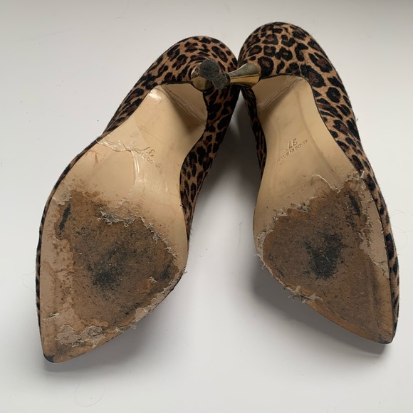REISS Gold Heel Leopard Pumps - Picture 6 of 7